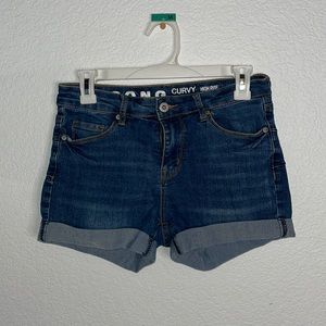 High Rise Curvy Jean Shorts